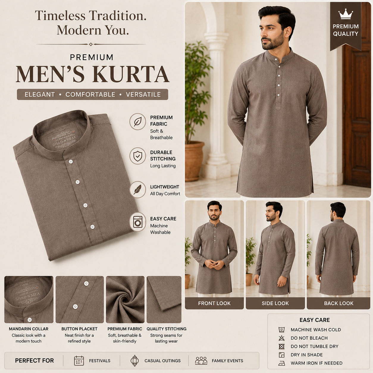 Shaad-n-Sifa™ Sandstone Heritage Kurta